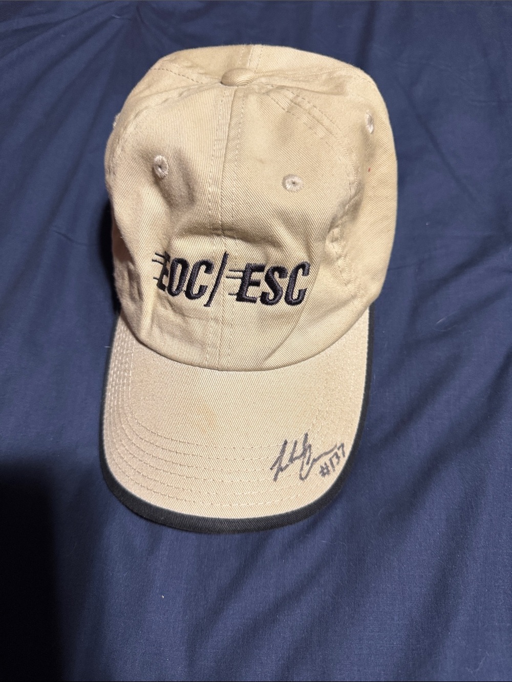 Port and Company Navy and Khaki Baseball Cap Interior